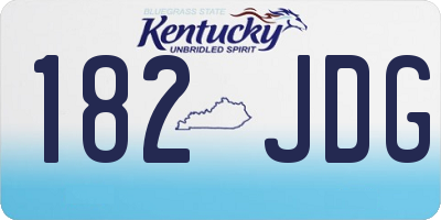 KY license plate 182JDG