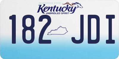 KY license plate 182JDI