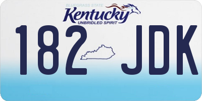 KY license plate 182JDK