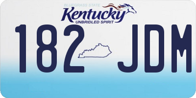KY license plate 182JDM