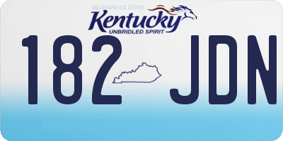 KY license plate 182JDN