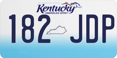 KY license plate 182JDP