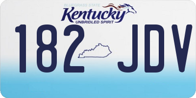 KY license plate 182JDV