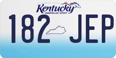 KY license plate 182JEP
