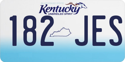 KY license plate 182JES