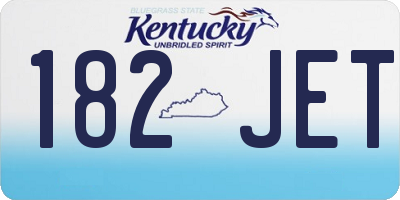 KY license plate 182JET
