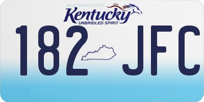 KY license plate 182JFC