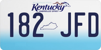 KY license plate 182JFD