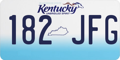 KY license plate 182JFG