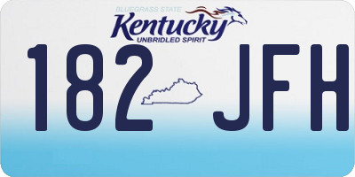 KY license plate 182JFH