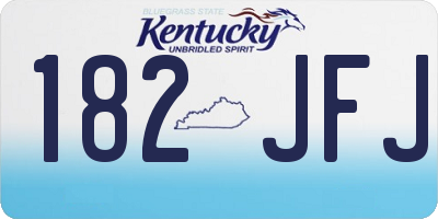 KY license plate 182JFJ