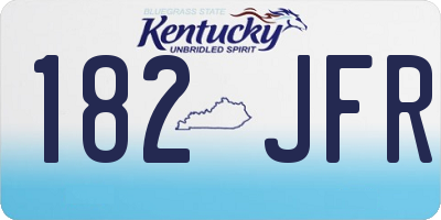 KY license plate 182JFR