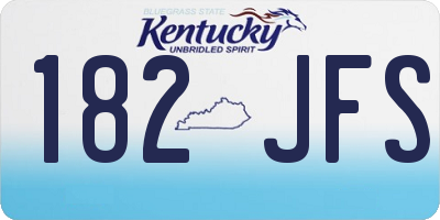 KY license plate 182JFS