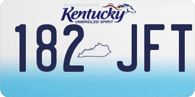 KY license plate 182JFT