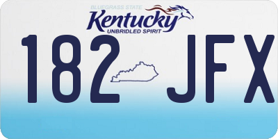 KY license plate 182JFX