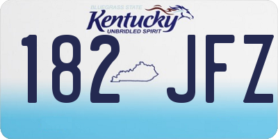 KY license plate 182JFZ