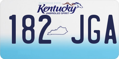 KY license plate 182JGA