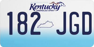 KY license plate 182JGD