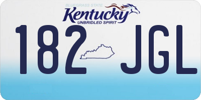 KY license plate 182JGL