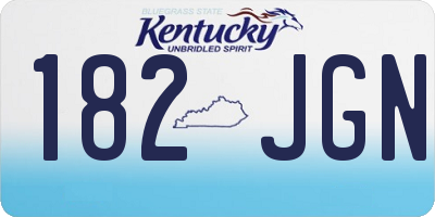KY license plate 182JGN