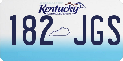 KY license plate 182JGS