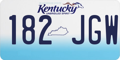 KY license plate 182JGW