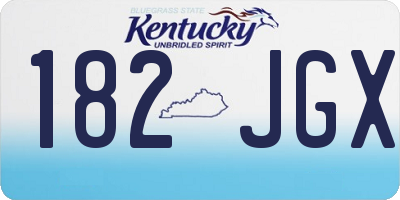 KY license plate 182JGX