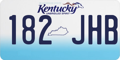 KY license plate 182JHB