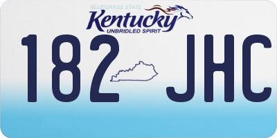 KY license plate 182JHC