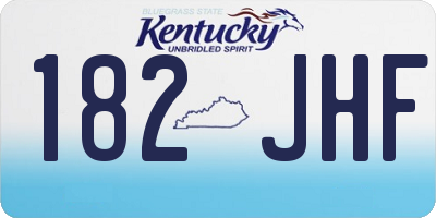 KY license plate 182JHF