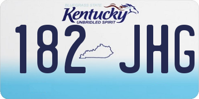 KY license plate 182JHG