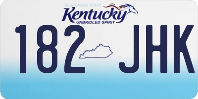 KY license plate 182JHK