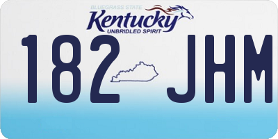 KY license plate 182JHM