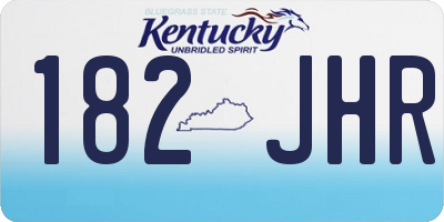 KY license plate 182JHR
