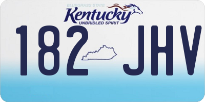 KY license plate 182JHV