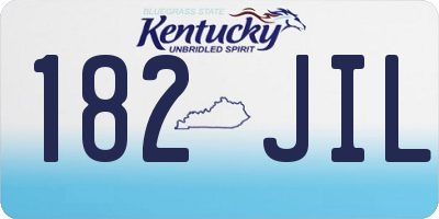 KY license plate 182JIL