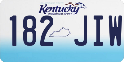 KY license plate 182JIW