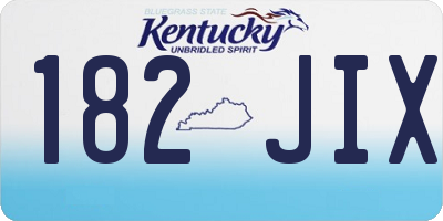 KY license plate 182JIX