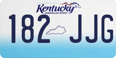 KY license plate 182JJG