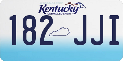 KY license plate 182JJI