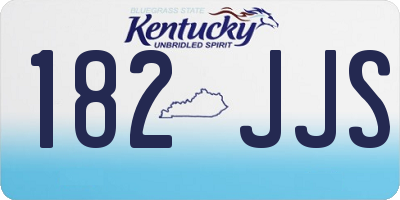 KY license plate 182JJS