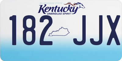 KY license plate 182JJX
