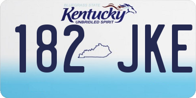 KY license plate 182JKE