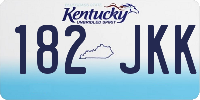 KY license plate 182JKK