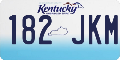 KY license plate 182JKM