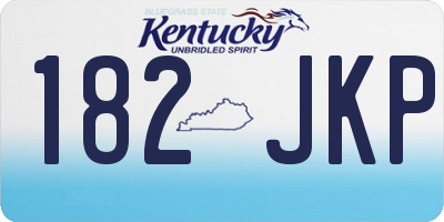 KY license plate 182JKP
