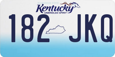 KY license plate 182JKQ