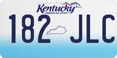 KY license plate 182JLC