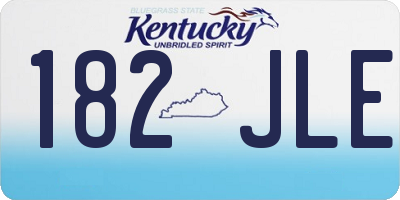 KY license plate 182JLE