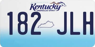 KY license plate 182JLH